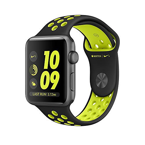 Apple Watch 42mm Nike+ (Series-2) Space Gray Aluminum Case with Black/Volt Nike Sport Band