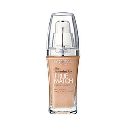 L'Oreal Paris True Match Liquid Foundation, Golden Beige W3, 30ml