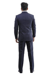 La MODE Men Black &amp; Blue Blazer (36, BLUE)