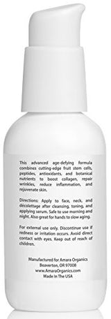 Amara Organics Anti Aging Face Cream Moisturizer with Resveratrol & Peptides, 2 fl. oz.