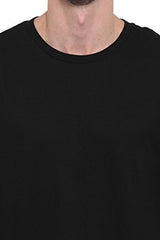 Colors Couture Solid Black 100% Cotton with Round Neck Half Sleeves Slim Fit T-shirts for Men Stylish wear, Daily Wear, Casual Wear, T-shirts for men plain