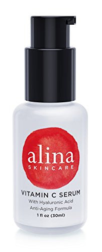 Alina Skin Care Award Winning & Dermatologist Recommended Vitamin C Serum for Reduction of Fines Lines & Wrinkles. Enhances Skin Radiance, Texture and Skin Tone, 1.0 Ounce