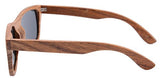 Polished Wood Sunglasses Wooden Wayfarers Polarized Flash Mirror Lens with Case- Z6016(pear,grey)