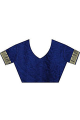 Mimosa By Kupinda Women's Tusser Silk Saree Kanjivaram Style Color :Navy Blue (3196-2073-NVY)