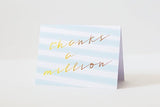 Modern Chic Thank You Cards by Luxye - 36 Note Cards 6 Designs Blank Inside with Envelopes - Made in USA