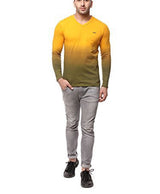 Gritstones Yellow Full Sleeve V Neck T Shirt GSFSOMBVNCKYELL_XL