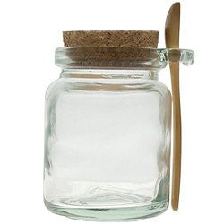 8oz Glass Jar with Spoon (Cork Lid)
