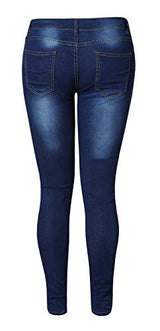 Ermonn Women's Ripped Washed Boyfriend Denim Trousers Jeans