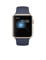 Apple Watch Sport 42mm Gold Aluminum Case with Midnight Blue Sport Band (Certified Refurbished)