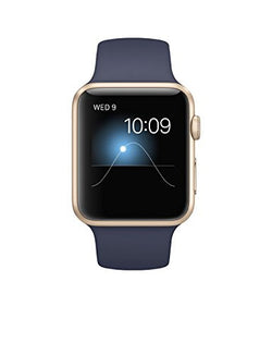 Apple Watch Sport 42mm Gold Aluminum Case with Midnight Blue Sport Band (Certified Refurbished)