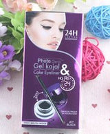 New 7 Heaven's Long Lasting and smudgeproof Gel Kajal / Eyeliner And Cake Eyeliner 2 In 1 4g+3g