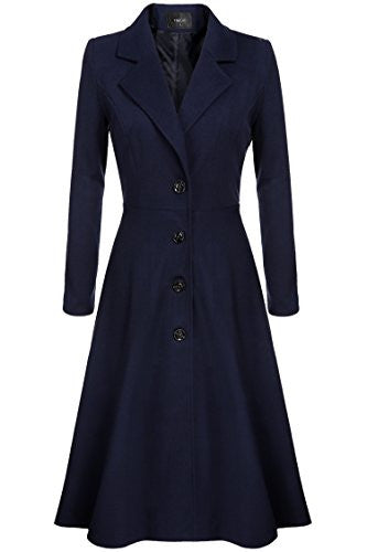 Kize Women's Winter Warm Fleece Check Hooded Single Breast Coat Jacket