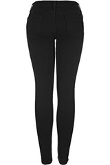2LUV Women's Distressed Skinny Jeans Black 9 (G778A)
