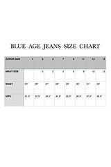 BLUE AGE Womens Destroyed Ripped Distressed Skinny Jeans (13, JP0082_DK)