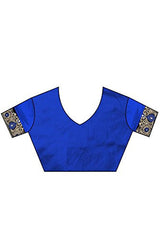 Four Seasons Faux Crepe Zari Saree (FS3219_Blue)