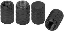 4 Piece Anodized Aluminum Valve Caps Set, Black