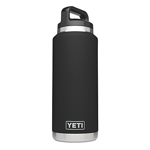 YETI Rambler 36oz Vacuum Insulated Stainless Steel Bottle with Cap, Black DuraCoat