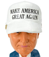 Donald Trump Bobblehead - Make America Great Again - White Hat Version - Limited Edition