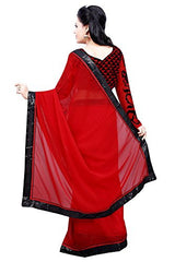 Glory Sarees Georgette Saree (Sophee1001_Red)