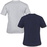 Tripr Men's V-Neck Tshirt Combo Grey Navyblue (X-Large)