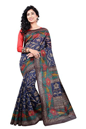 Glory Sarees Women's Art Silk Saree (VNArt03_blue)