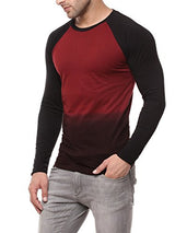 Gritstones Maroon/Black Full Sleeve Round Neck Raglan Tshirt GSFSRGLNOMB1288MRNBLK_M
