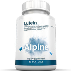 Alpine Lutein 20mg With Zeaxanthin 60 Softgel Eye Vitamins