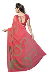 Ishin Faux Georgette Women's Saree(IshinSp-A-128_Pink)