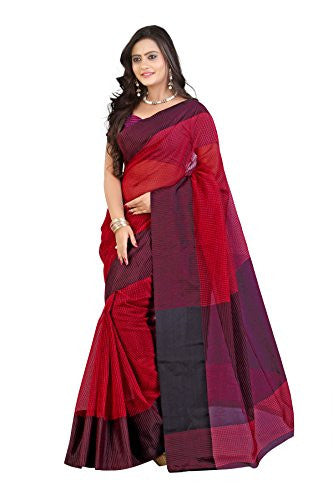Mimosa Women Cotton Kanjivaram Saree (Ap-7000-Marunblk _Maroon _Free Size)