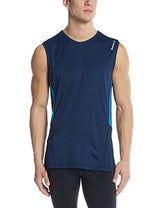 Reebok Men's Round Neck T-Shirt (4057284873932_AY2397_Small_Collegiate Navy and Instinct Blue)