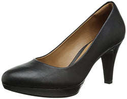 Clarks Women's Brier Dolly Dress Pump, Black Leather, 7 M US