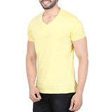 LUCfashion Men's Exclusive Premium Fashionable Cotton Half Sleeve V-neck T-shirt