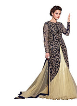 Sargam Fashion Embroidered With Embellished Beige Bhagalpuri Silk Traditional...