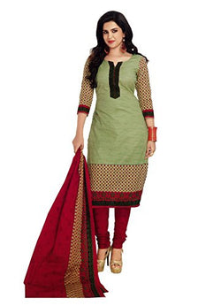 AngelFab Women Cotton Dress Material(ARCHNA_PRINT_Beige_Free Size)