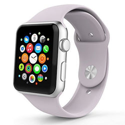 Apple Watch Sport Band 38mm, BRG Soft Silicone Replacement Sport Strap iWatch Band with Pin-and-Tuck for Apple Watch 38mm Models - M/L Lavender