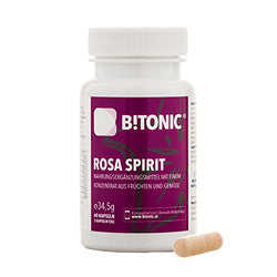 B!TONIC Vitamin-B Komplex vegan mit 19 Obst und Gemüse Extrakten | Bio-Qualität | B1, B2, B3 Niacin, B5 Pantothensäure, B6, B7 Biotin, B9 Folsäure, B12 gegen Müdigkeit und Erschöpfung | Stärkung des Immunsystems l 60 Kapseln