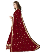 Glory Sarees Women's Georgette Saree(sukanya maroon saree_maroon)