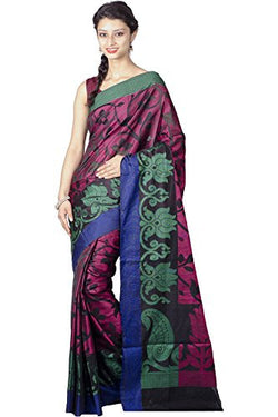 Chandrakala Women's Banarasi Cotton Silk Saree(Black)