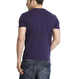 Gritstones Men's V-Neck T-Shirt (GS60205BDGNVY (1)_Navy Blue_Medium)
