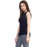 Mayra Women's Net Top(1608T08474_M, Blue )