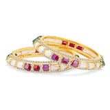Sukkhi Exquisite Gold Plated Crystal AD Bangle For Women
