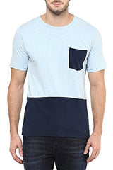 Colors Couture V Shape Slim Fit Slim Fit Half Sleeves Round Neck Tshirt for Men