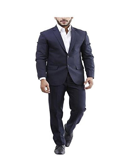 La MODE Men Black & Blue Blazer (36, BLUE)