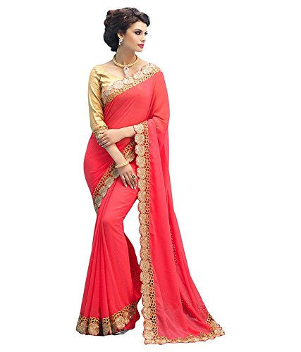 Pahal Fashion Women's Chiffon Saree