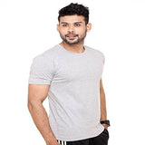 Fleximaa Men's Cotton Round Neck T-Shirt Grey Milange, Black, Shade Green &amp; S... (r-gy-b-sg-sgy-xl)