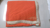 Rewa Enterprises Georgette Party Wear Fancy Saree With Designer Blouse Piece - Orange