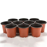 100 Pcs 4" Plastic Flower Pots Plants Nursery Pot/Pots Seedlings Plant Container Seed Starting Pots