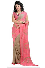 Ishin Faux Georgette Women's Saree(IshinSp-A-128_Pink)