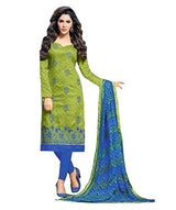 Manvaa Women's Chanderi Jequard Salwar Suit Dress Material with dupatta