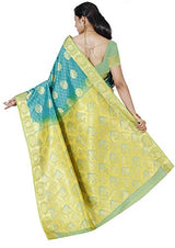 RR Women's Resham Silk Powerloom Saree (RR-REB006-LIGHT RAMA)